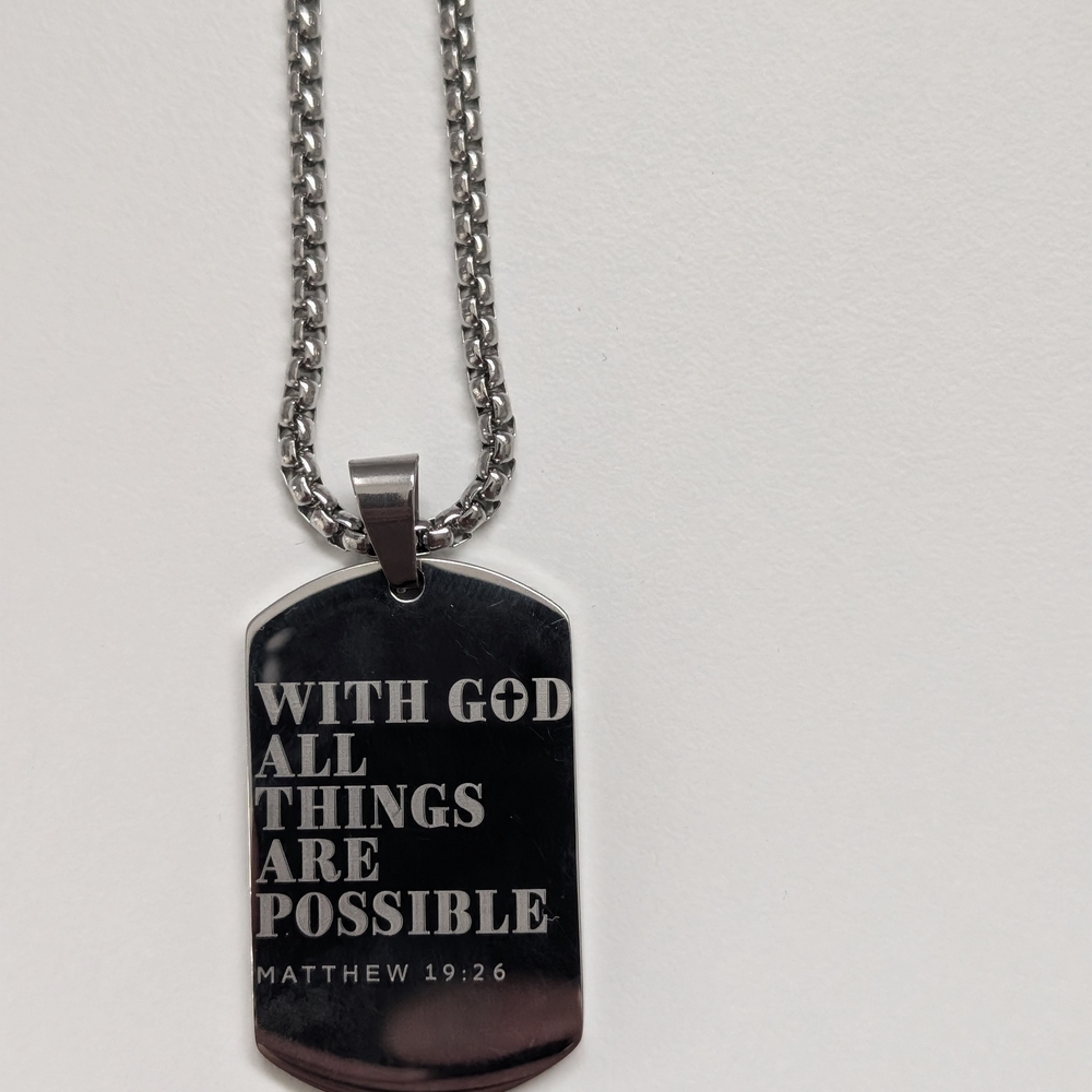 Stainless Steel FAITH CROSS NECKLACE
